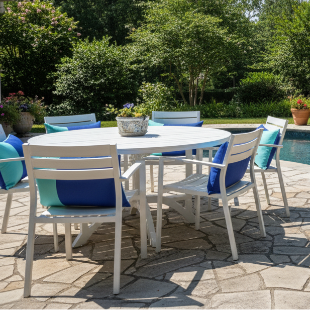 True Blue & Aruba Sunbrella® Outdoor Pillow Cover, Blue Cushion Cover