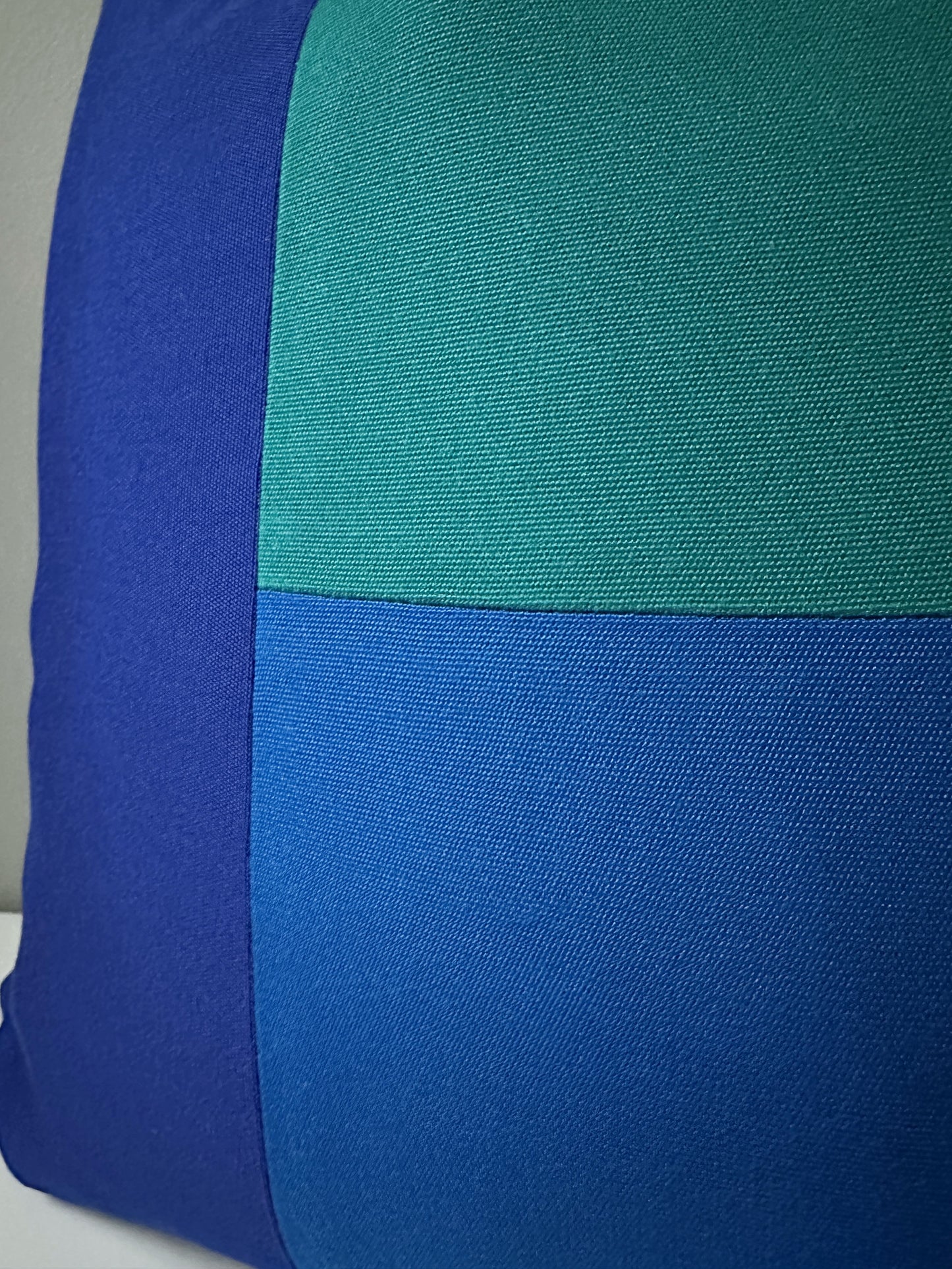 Teal & Blue Sunbrella® Outdoor Pillow Cover in Modern Color-Block