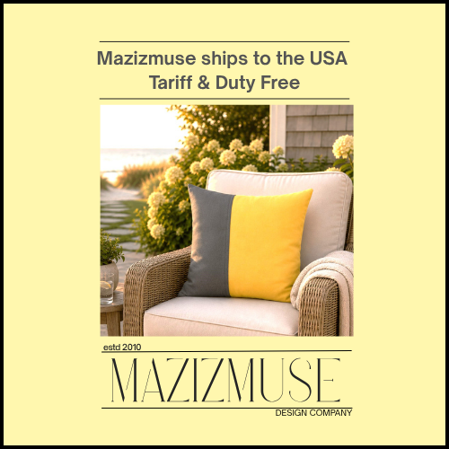 Buttercup Yellow & Grey Sunbrella® Outdoor Pillow Cover, Classic Cushions