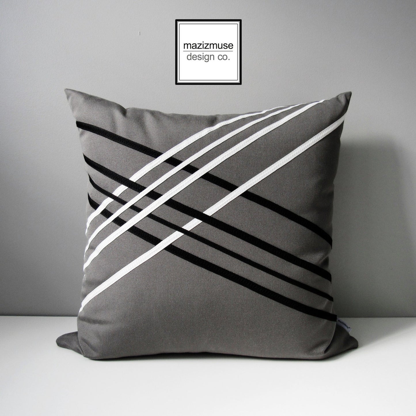 Linear Outdoor Pillow Cover, Decorative Sunbrella® Cushion Cover