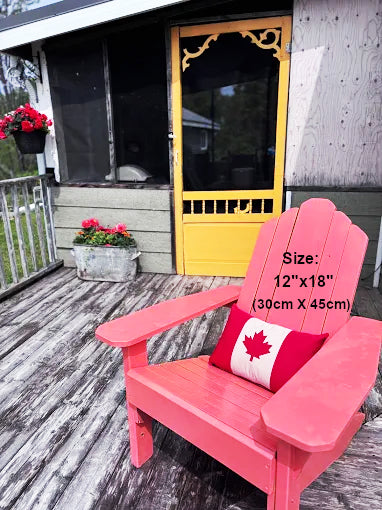 Canada Flag Sunbrella Pillow Cover, Maple Leaf Outdoor Sunbrella Cushion Cover