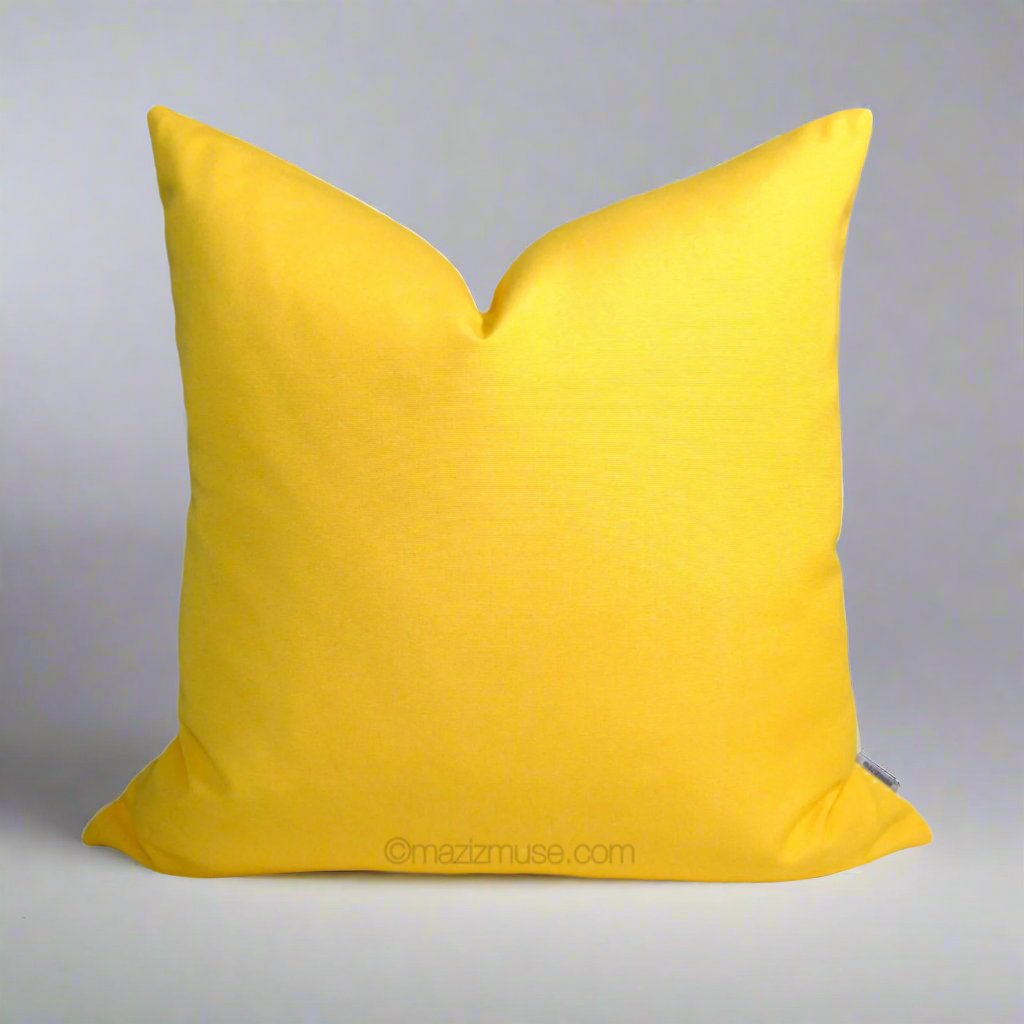 Sunflower Sunbrella® Cushion Cover, Modern Outdoor Pillow Cover