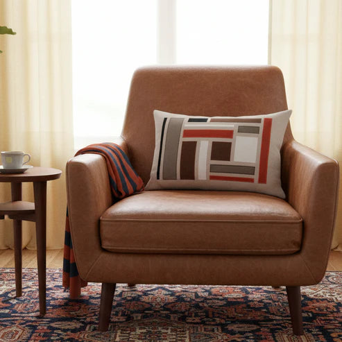 Mid Century Modern Pillow, Decorative Abstract Sunbrella® Cushion