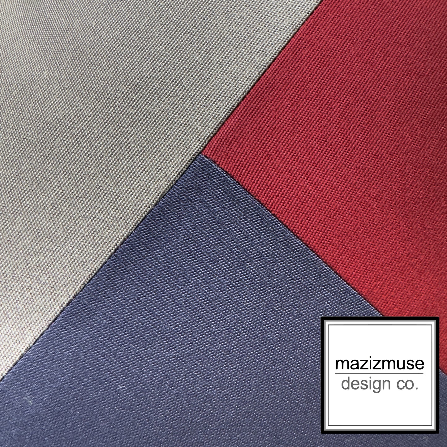 Modern Burgundy, Navy Blue Sunbrella® Outdoor Pillow Cover