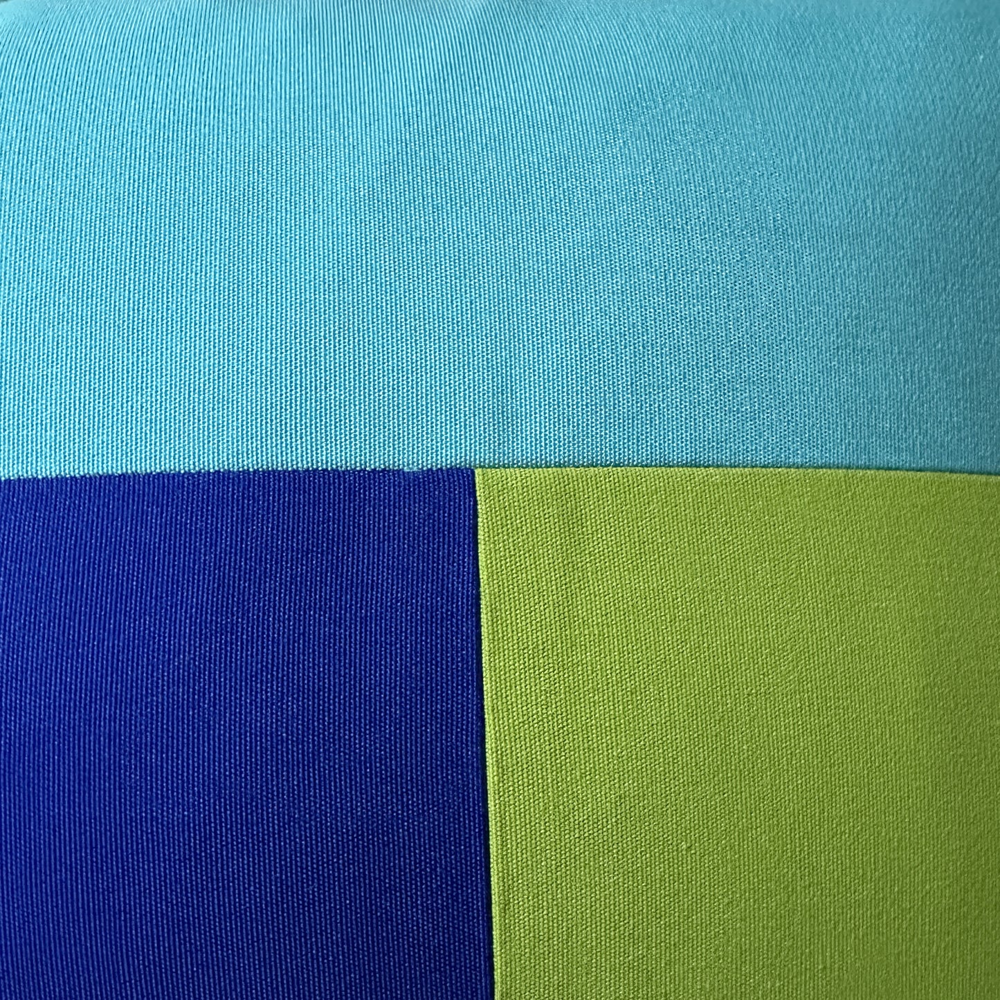 Lime Green & Blue Sunbrella® Outdoor Pillow Cover in Modern Color-Block