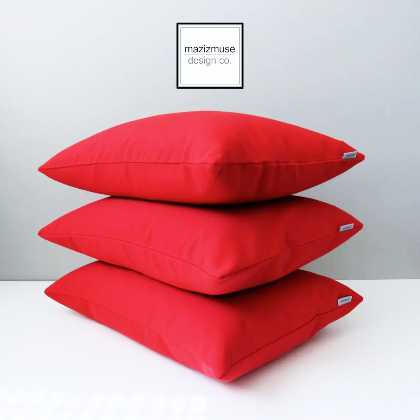 solid jockey red sunbrella outdoor pillow cushion for patio and pool chairs