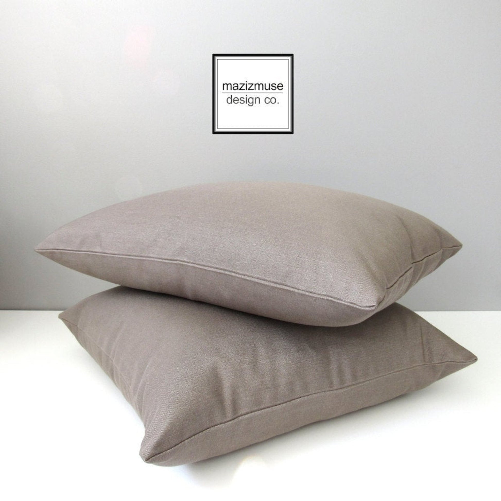 taupe sunbrella pillow