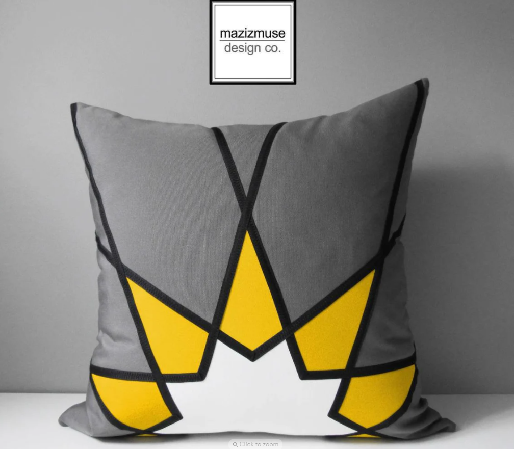 Black & White Outdoor Sunbrella® Pillow, Cushion Cover in Mandala Design