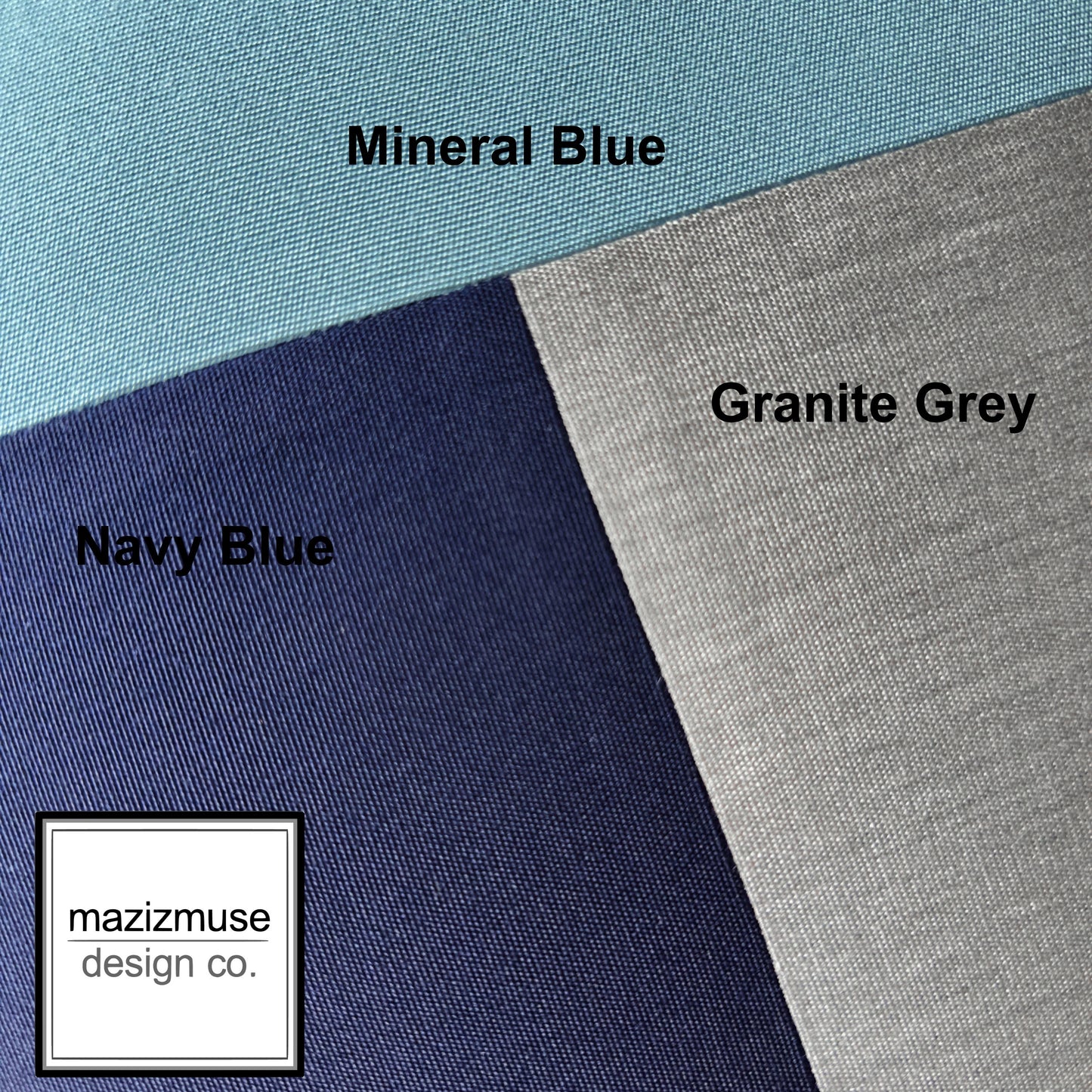 Mineral, Navy Blue & Gray Sunbrella® Outdoor Pillow Cover in Modern Color-Block