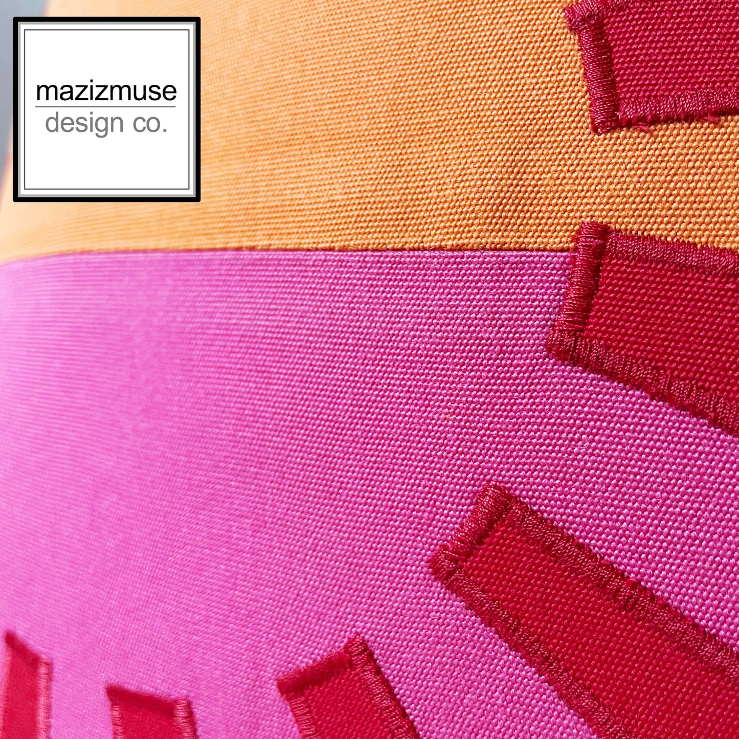 Hot Pink & Orange Sunbrella Outdoor Pillow Cover, Sunburst