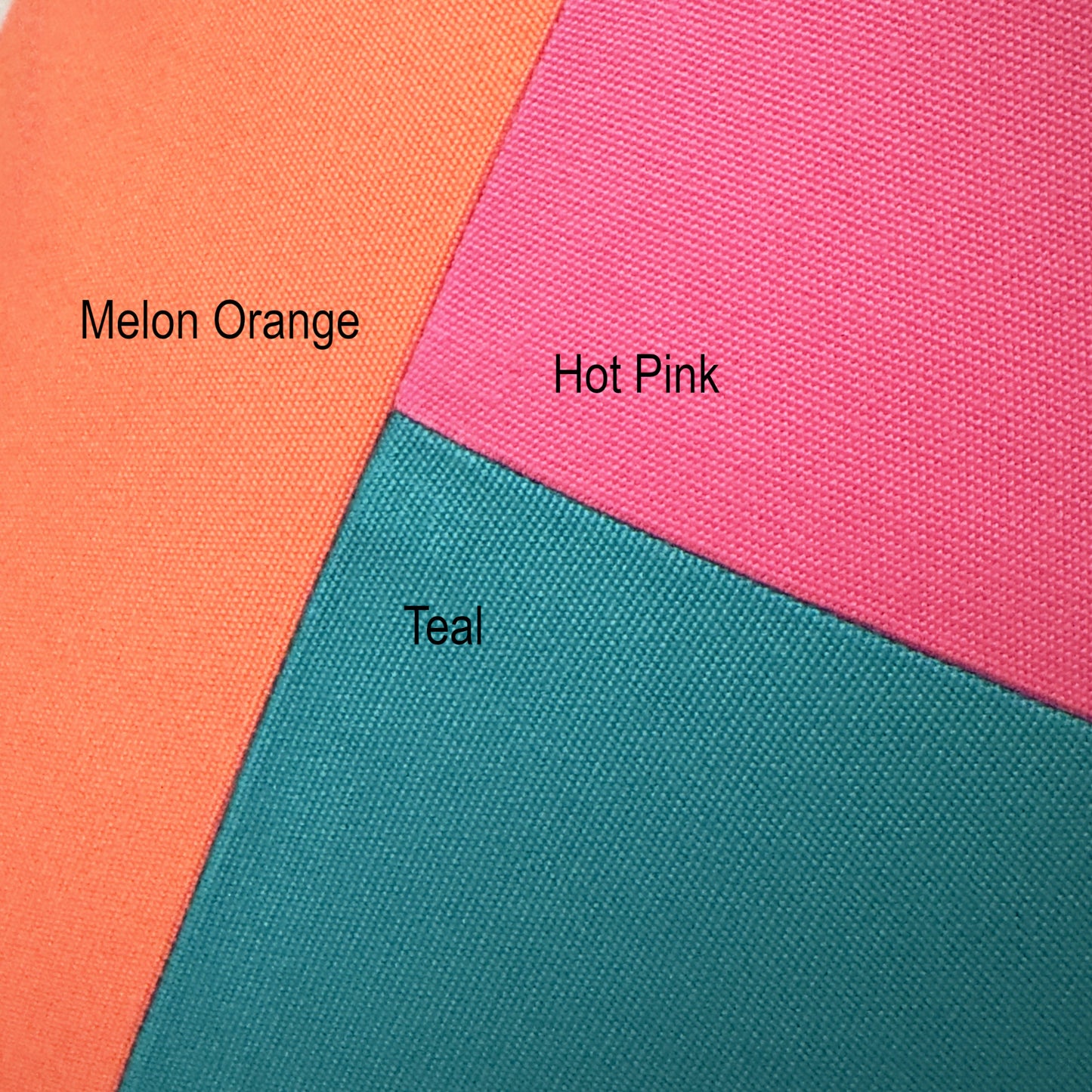 Hot Pink & Melon Orange Sunbrella® Outdoor Pillow Cover in Modern Color-Block