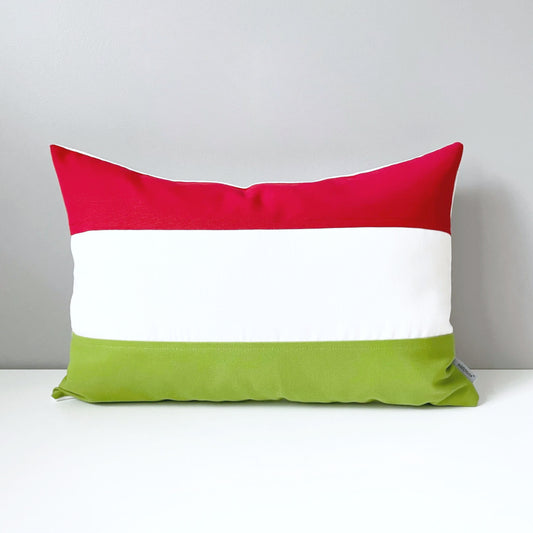 Hungary Flag Cushion Cover, Hungarian Flag, Sunbrella® Outdoor Pillow