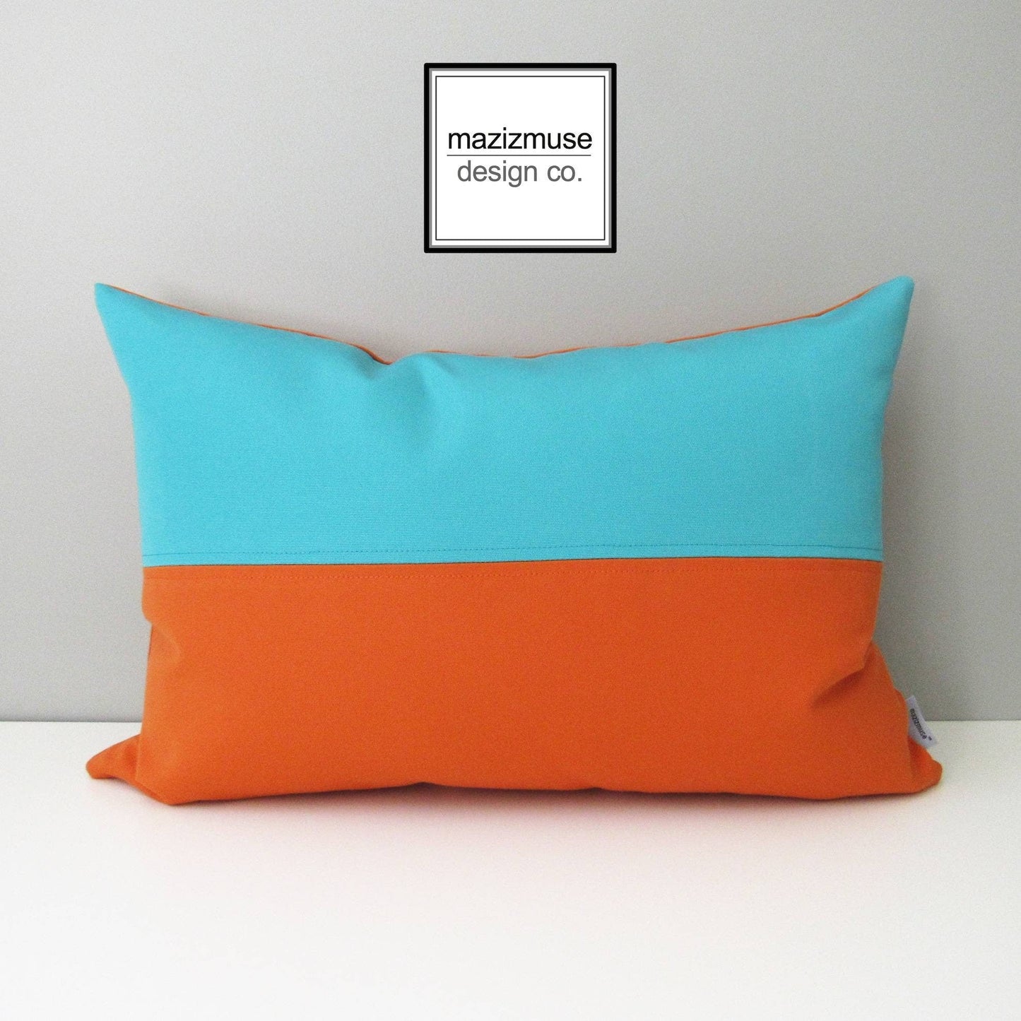 Light & Dark Grey Sunbrella® Outdoor Pillow Cushion Cover