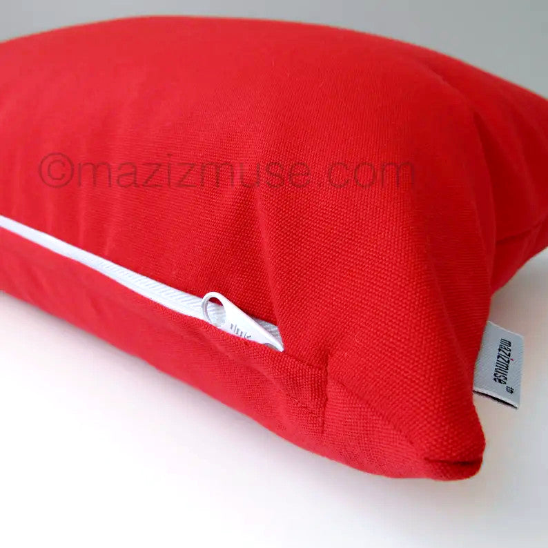 Jockey Red Sunbrella® Outdoor Pillow Cover, Decorative Toss Cushion