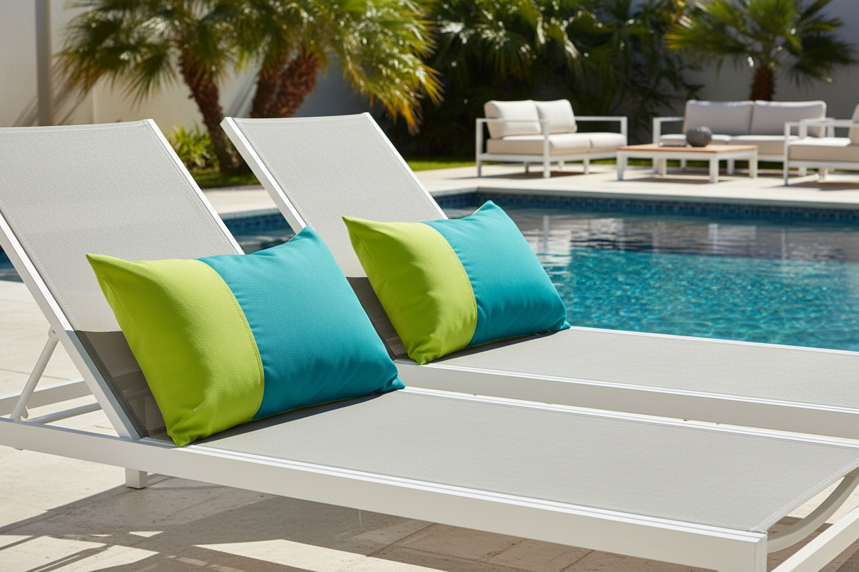 Colorful Sunbrella® Outdoor Pillow Cover, Modern Patio Cushions