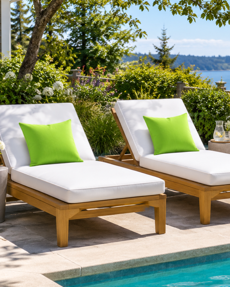 Lime Green Outdoor Sunbrella® Pillow Cover, Macaw Cushion Cover