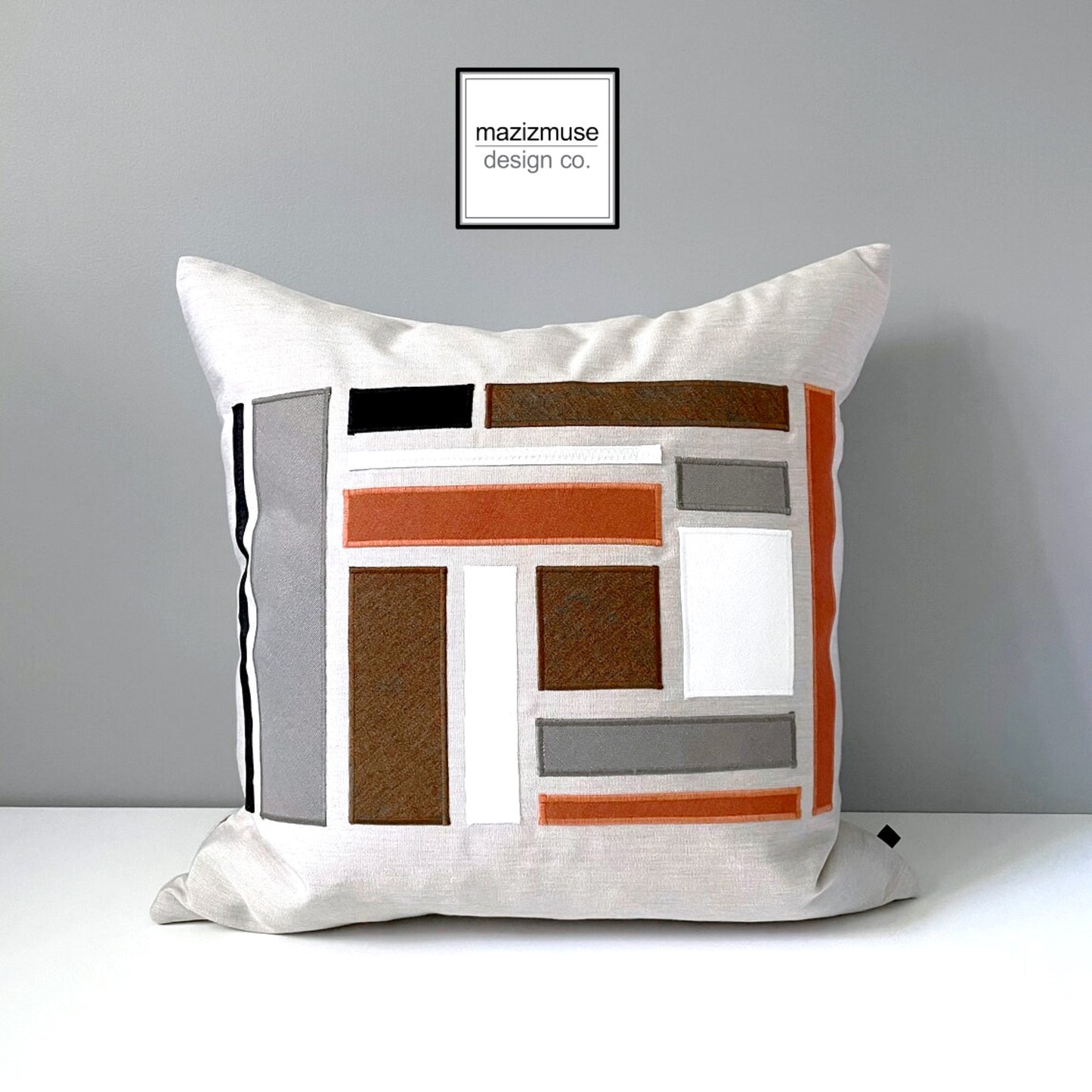 Mid Century Modern Pillow, Decorative Abstract Sunbrella® Cushion