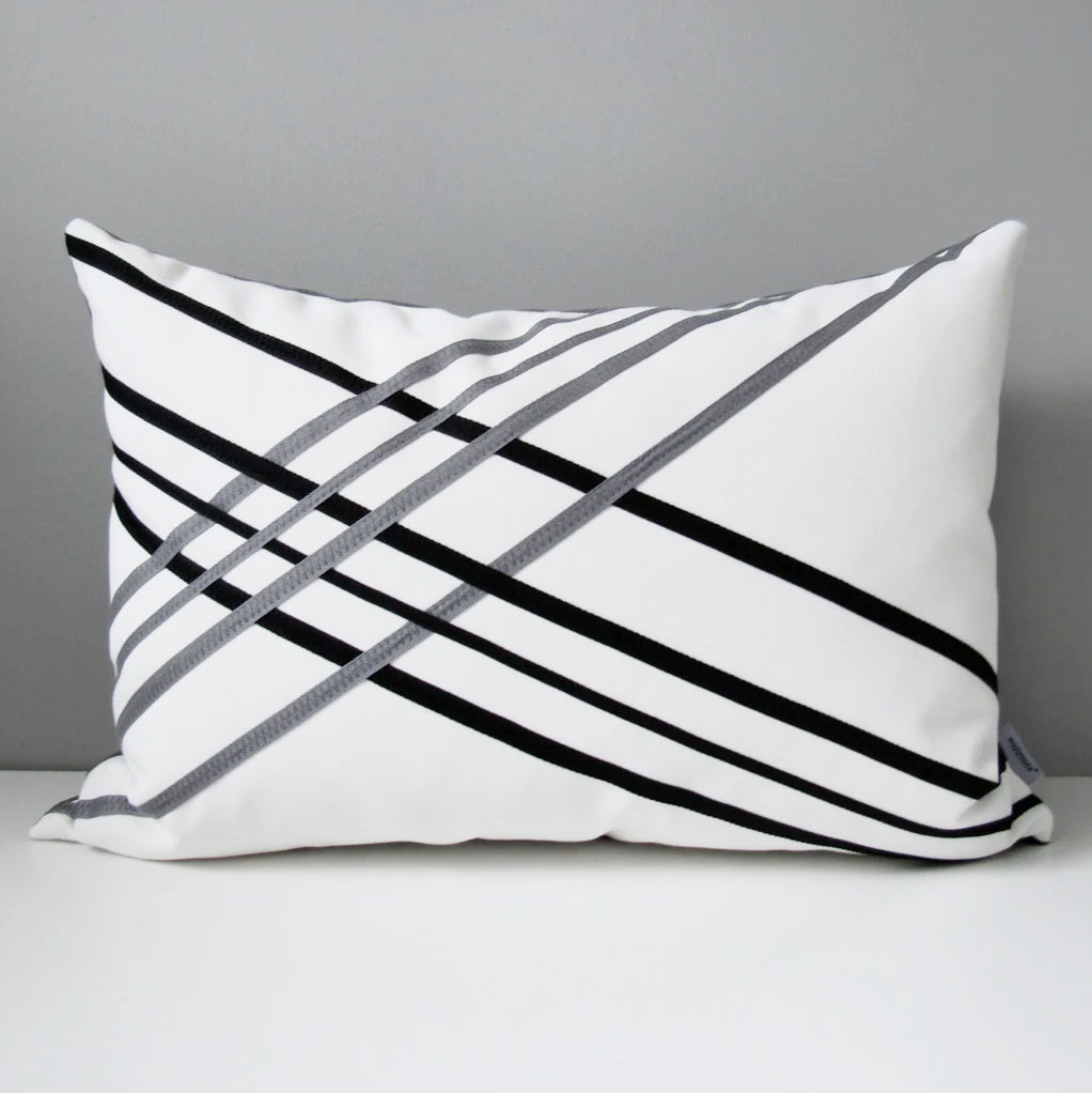 Linear Outdoor Pillow Cover, Decorative Sunbrella® Cushion Cover