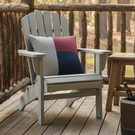 Modern Burgundy, Navy Blue Sunbrella® Outdoor Pillow Cover