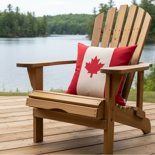 Canada Flag Pillow Cover, Maple Leaf Outdoor Sunbrella® Cushion 45cm/18"