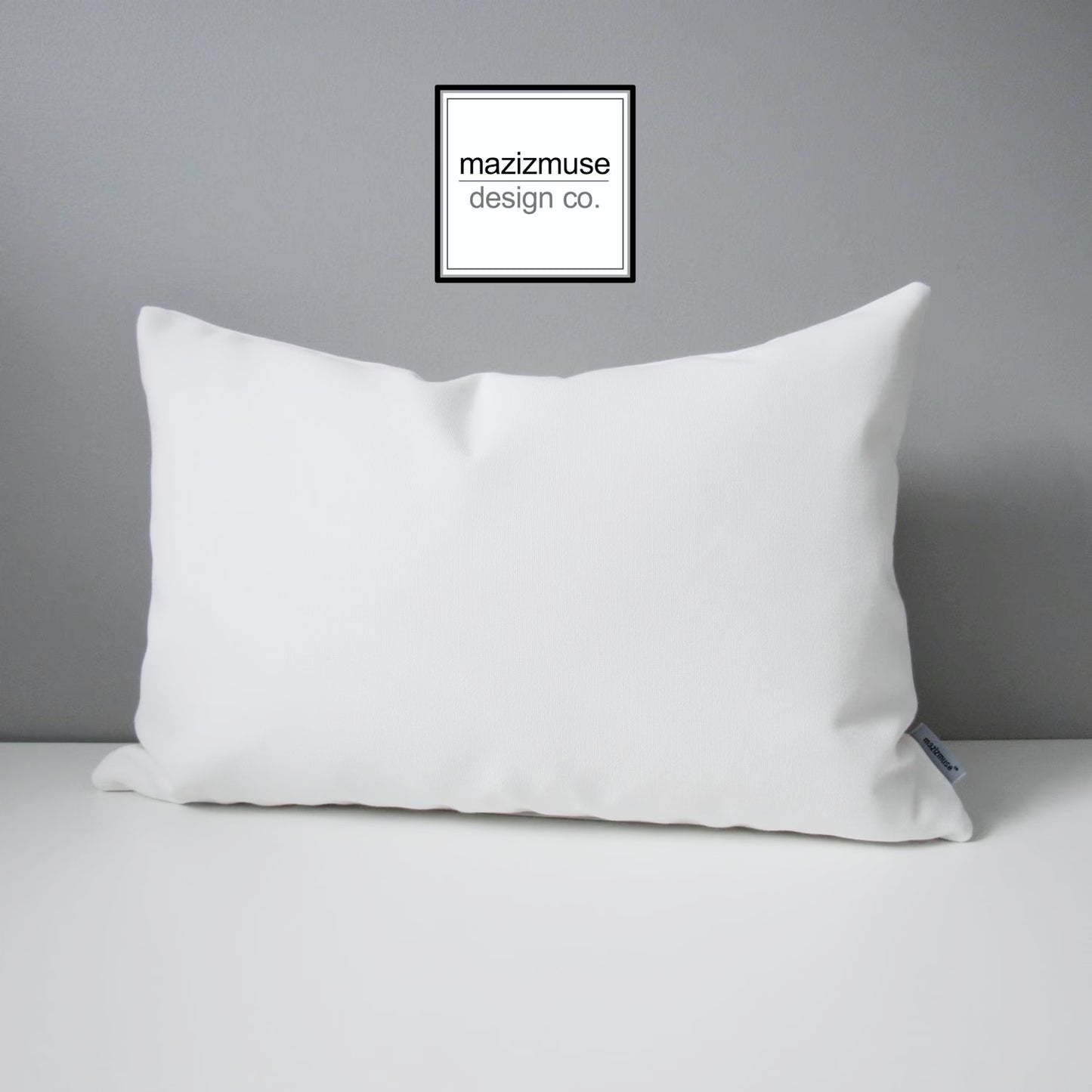 Solid White Outdoor Sunbrella® Pillow Cover