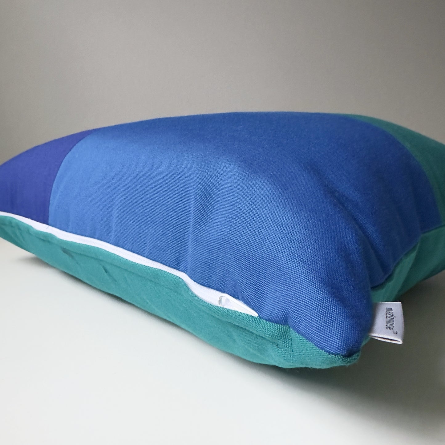 Teal & Blue Sunbrella® Outdoor Pillow Cover in Modern Color-Block