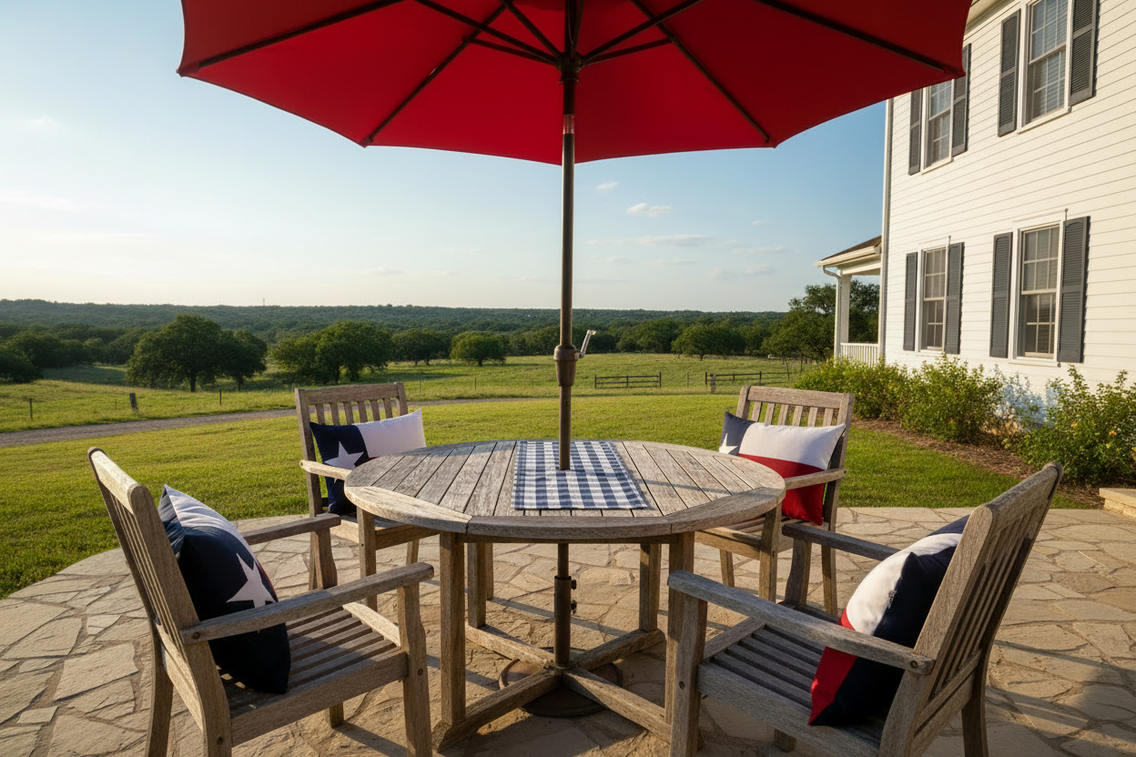Texan Flag Pillow Cover, Texas Lonestar Outdoor Sunbrella® Pillow