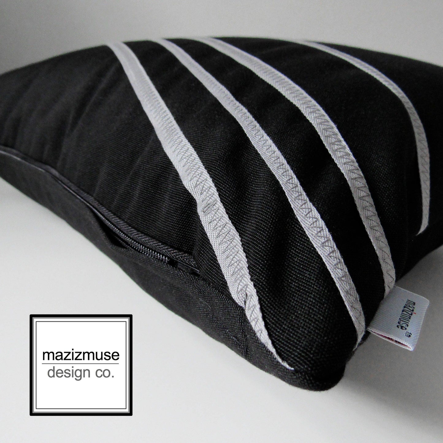 Black & Yellow Outdoor Sunbrella® Pillow Cover, Geometric Cushion Cover