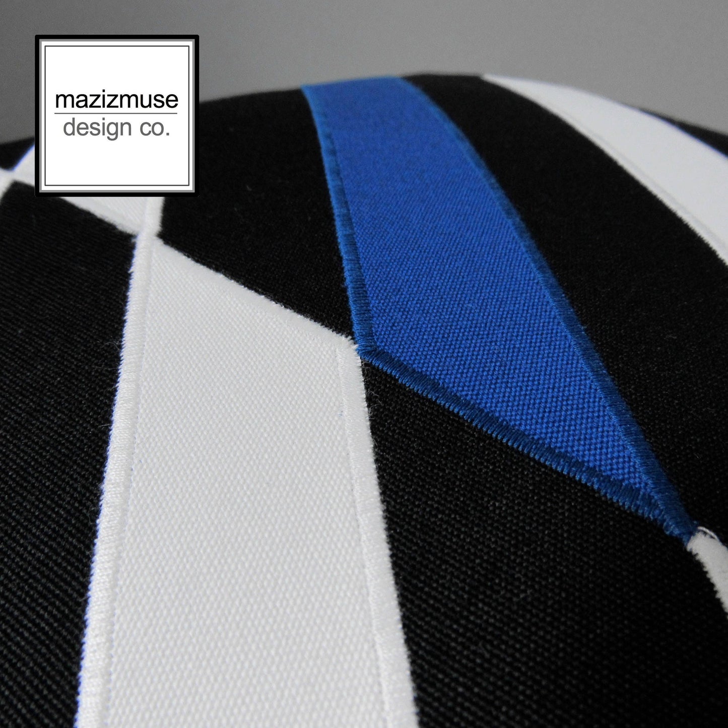 Decorative Grey & Black Outdoor Pillow Cover, Geometric Sunbrella Cushion cover