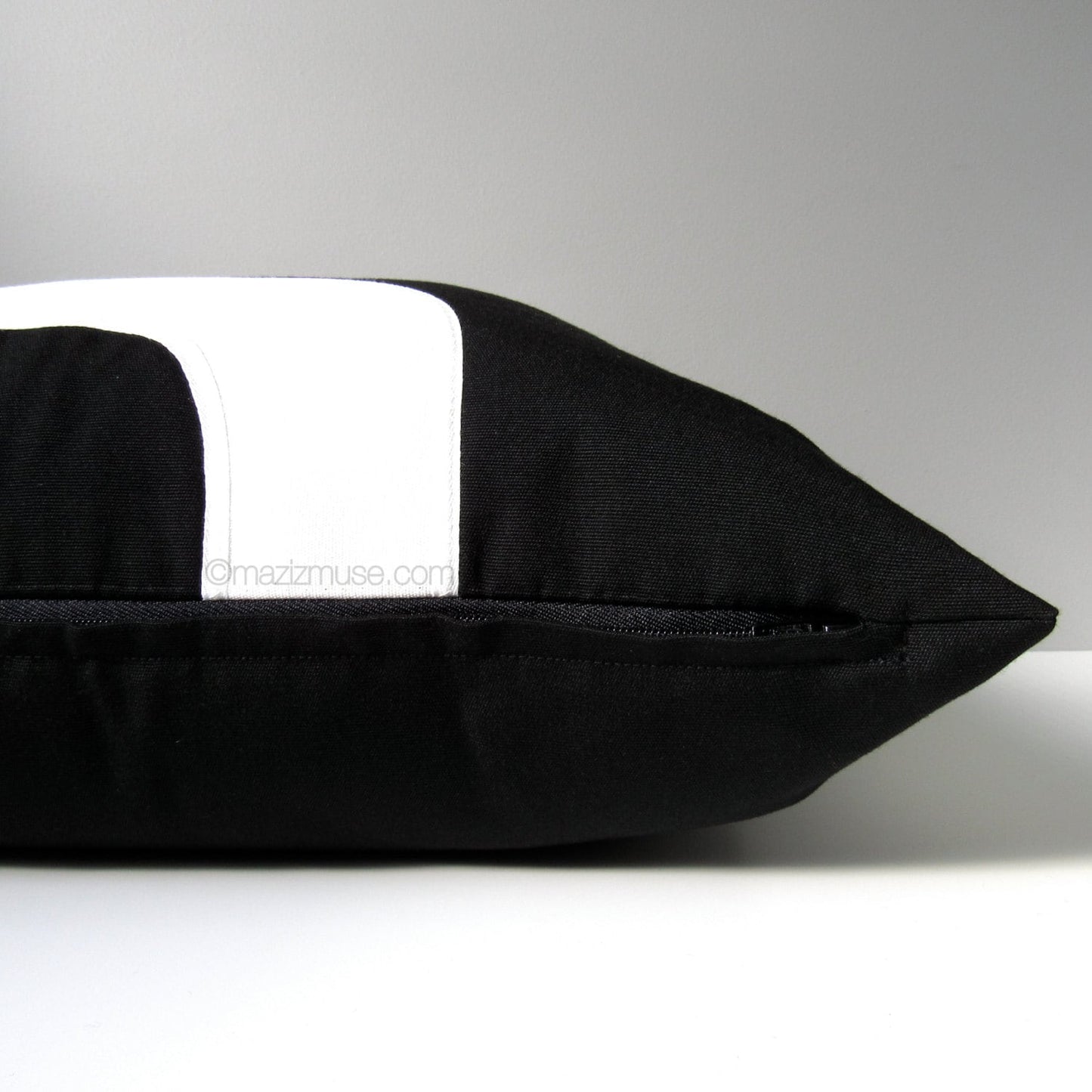 Black & White Sunbrella Outdoor Pillow Cover, Mid Century Modern Cushion