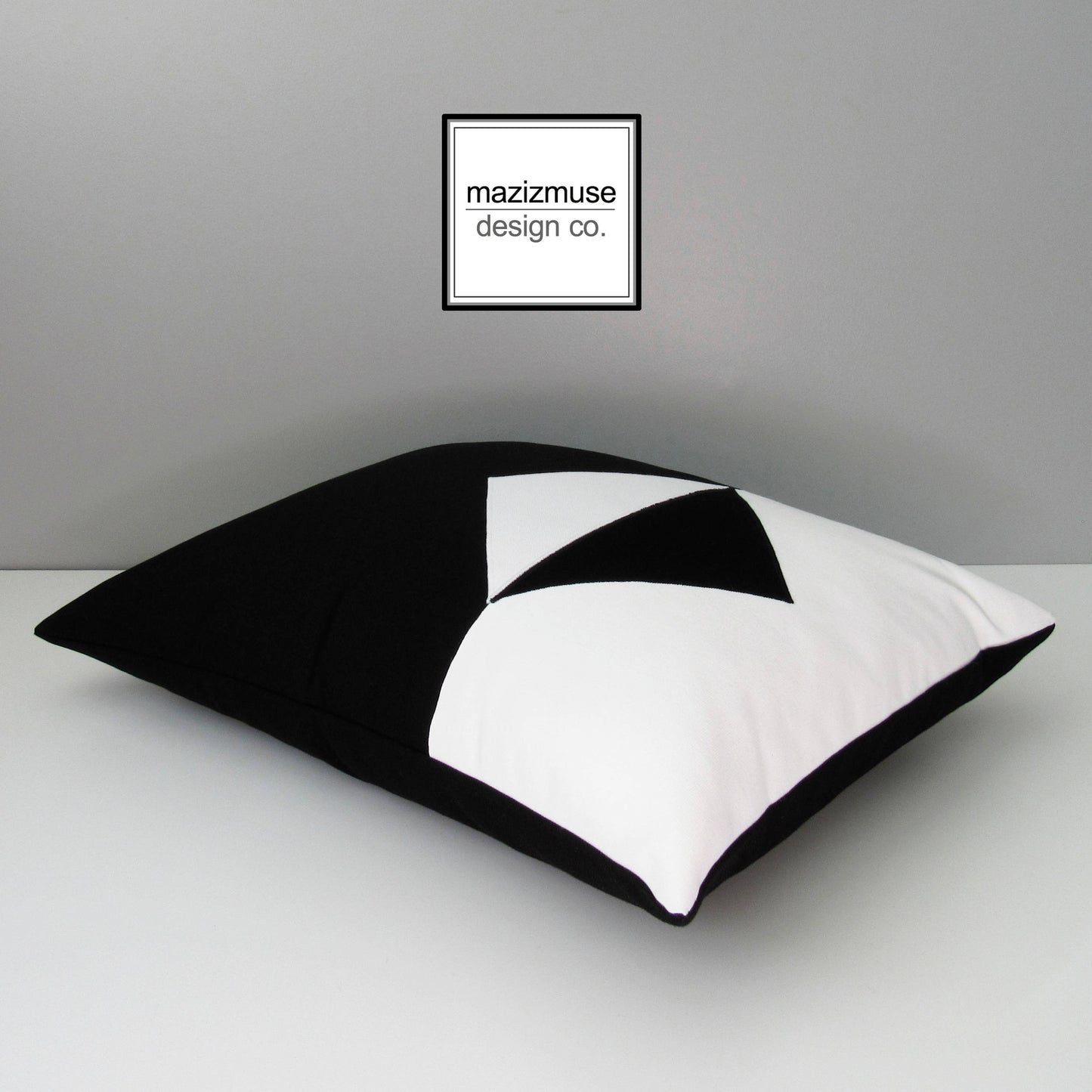 Black, White & Grey Outdoor Sunbrella® Cushion Cover, Geometric Pillows