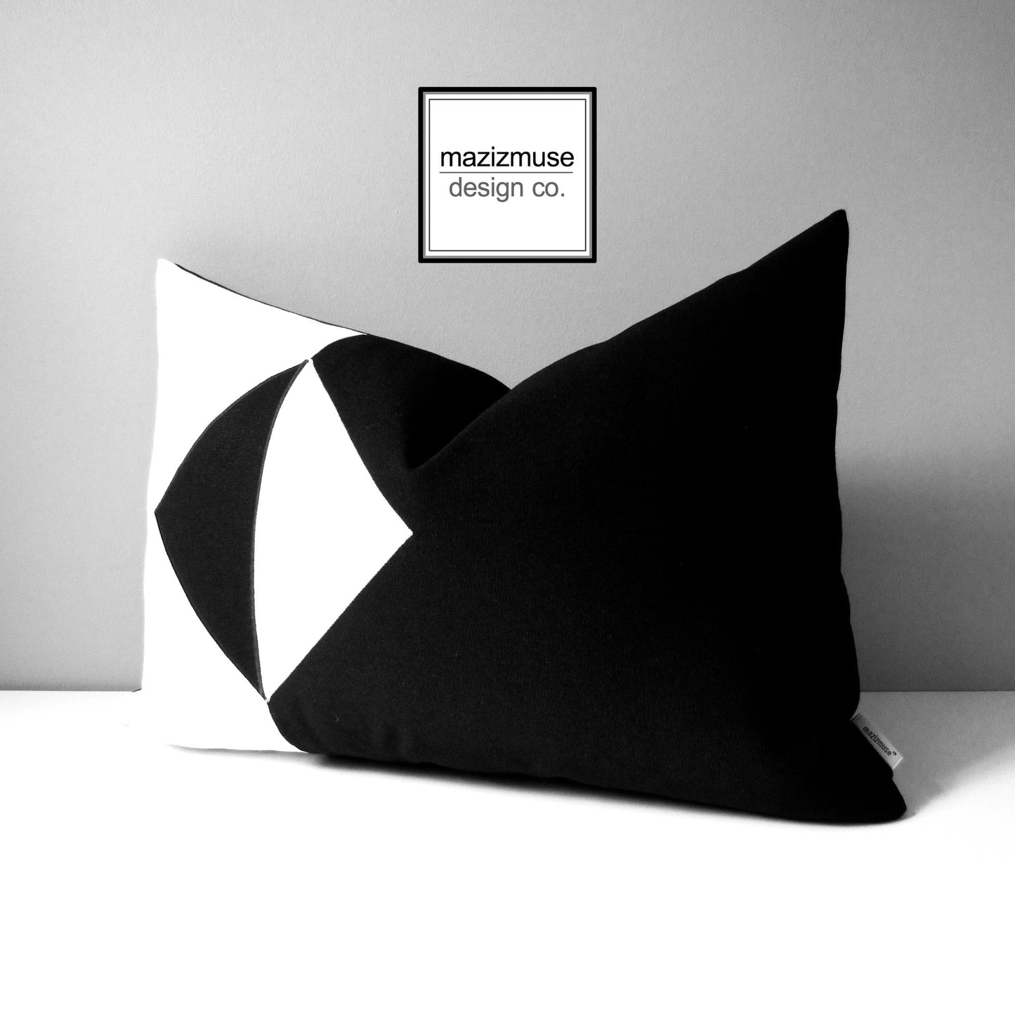Black, White & Grey Outdoor Sunbrella® Cushion Cover, Geometric Pillows