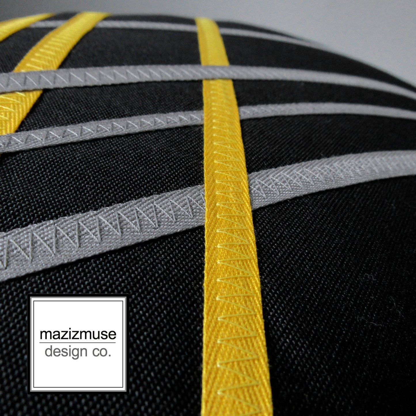 Black & Yellow Outdoor Sunbrella® Pillow Cover, Geometric Cushion Cover