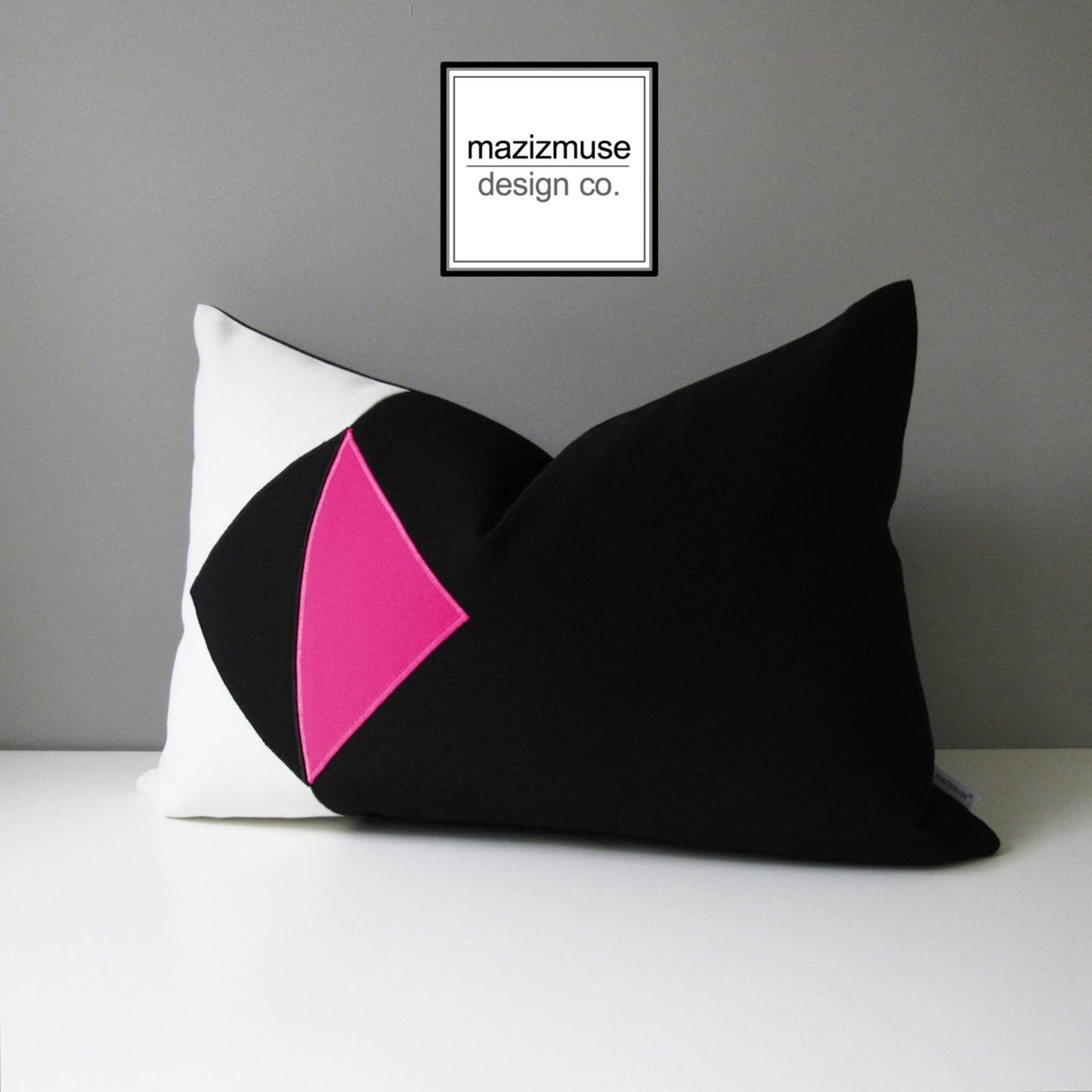 Black, White & Grey Outdoor Sunbrella® Cushion Cover, Geometric Pillows