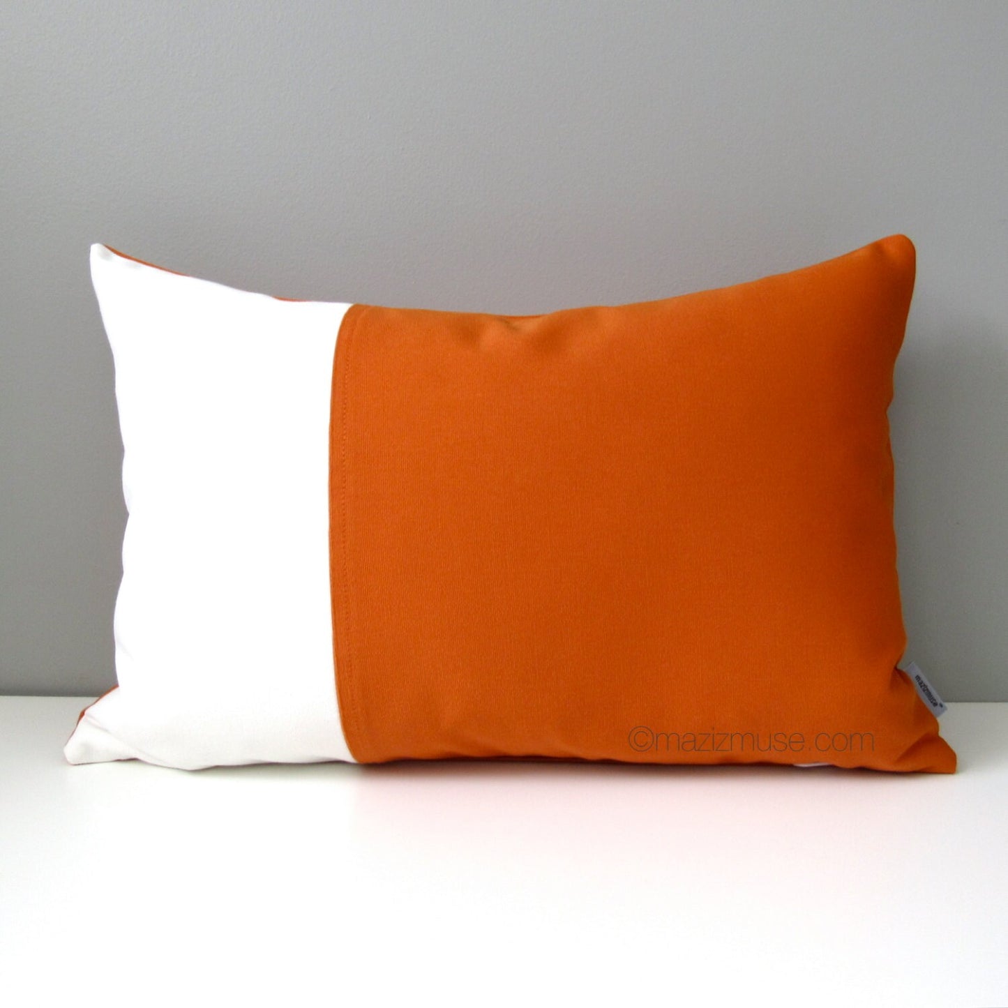 Modern Orange Outdoor Pillow Cover, Decorative Tuscan Sunbrella Cushion Cover